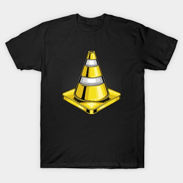 Yellow Traffic Cone T-Shirt by Jiooji Project